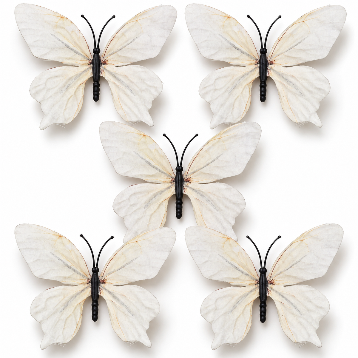 White Butterfly Set of 5