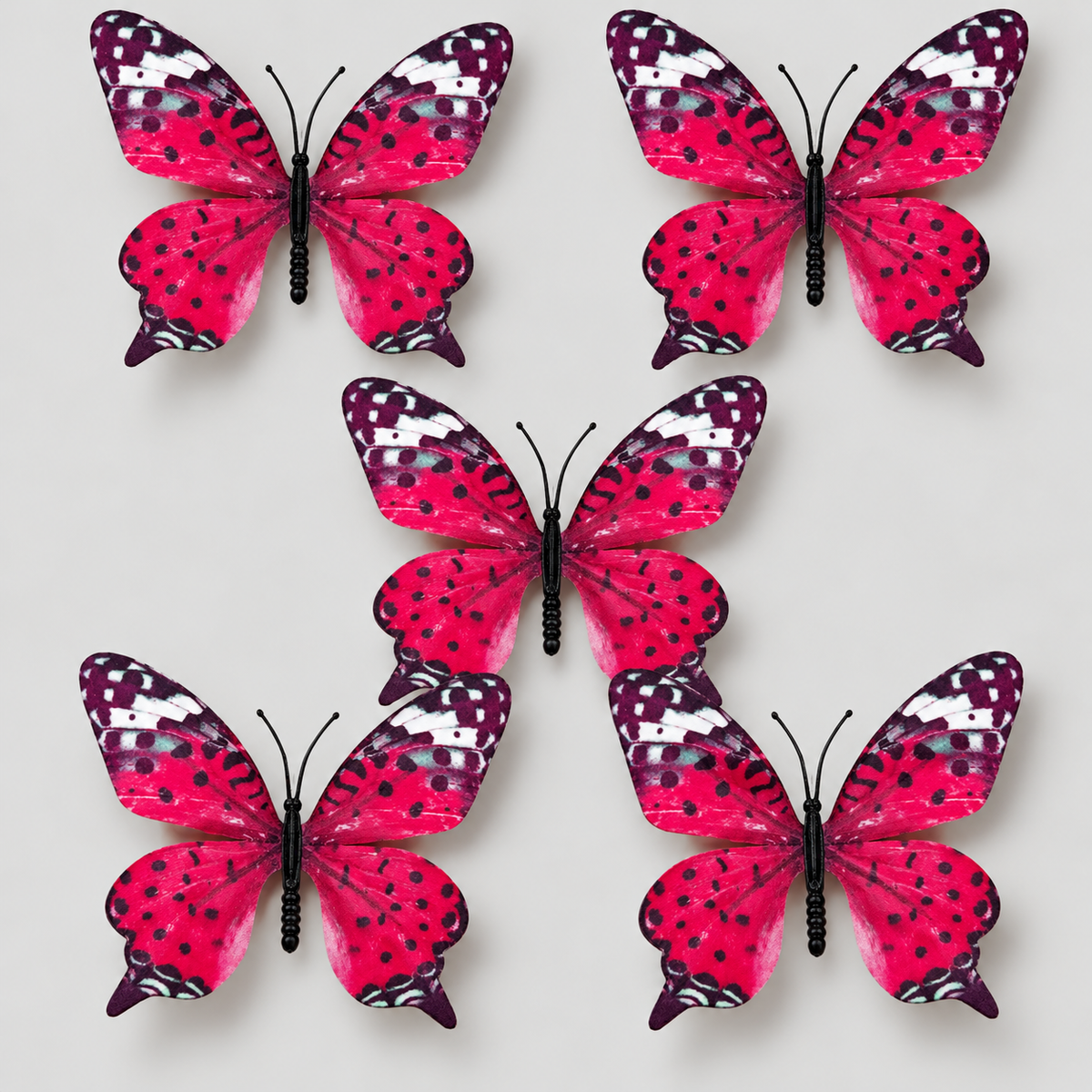 Red Butterfly Set Of 5