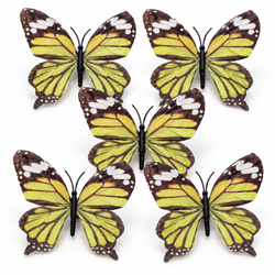 Lemon Yellow Butterfly Set of 5