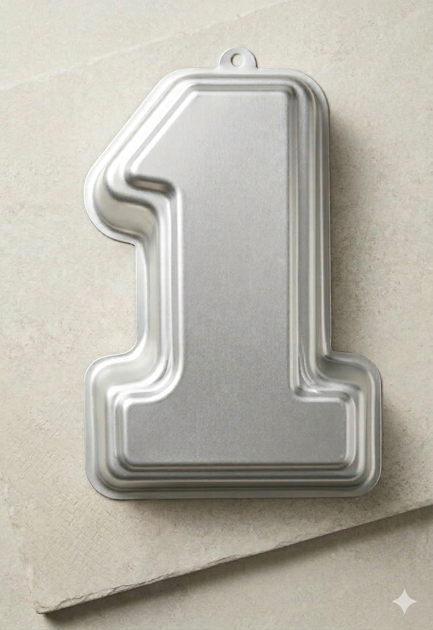 1 number cake tin  size - 12.6x8.5x2