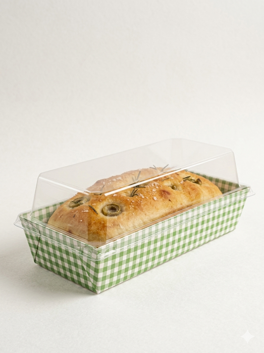 Green Loaf mould With Lid bake and serve mould Rectangle  Size-7x3.8x1.5inch