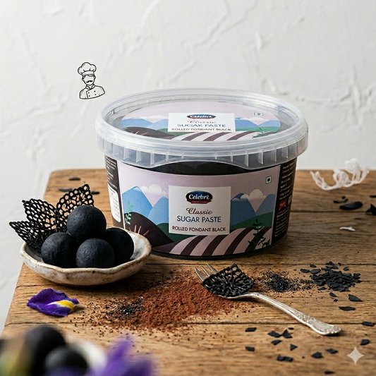 Celebre Classic Black Rolled Sugar paste 1 kg