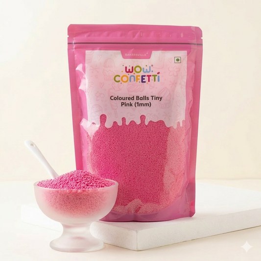 Wow confetti Coloured Balls Tiny Pink  1 mm