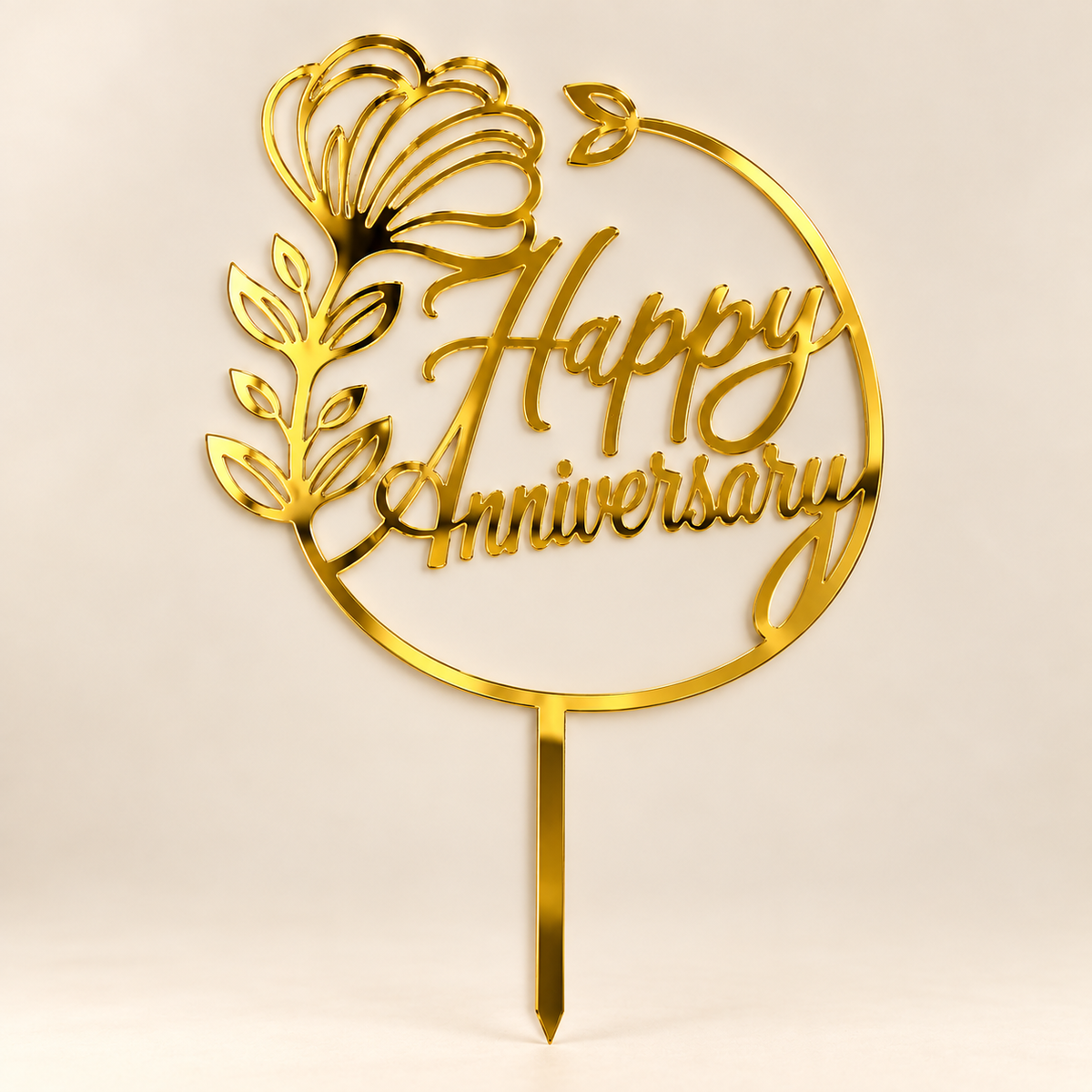Happy Anniversary Acrylic Topper 5 Inch