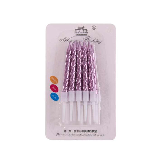 Spiral candle pack of 10