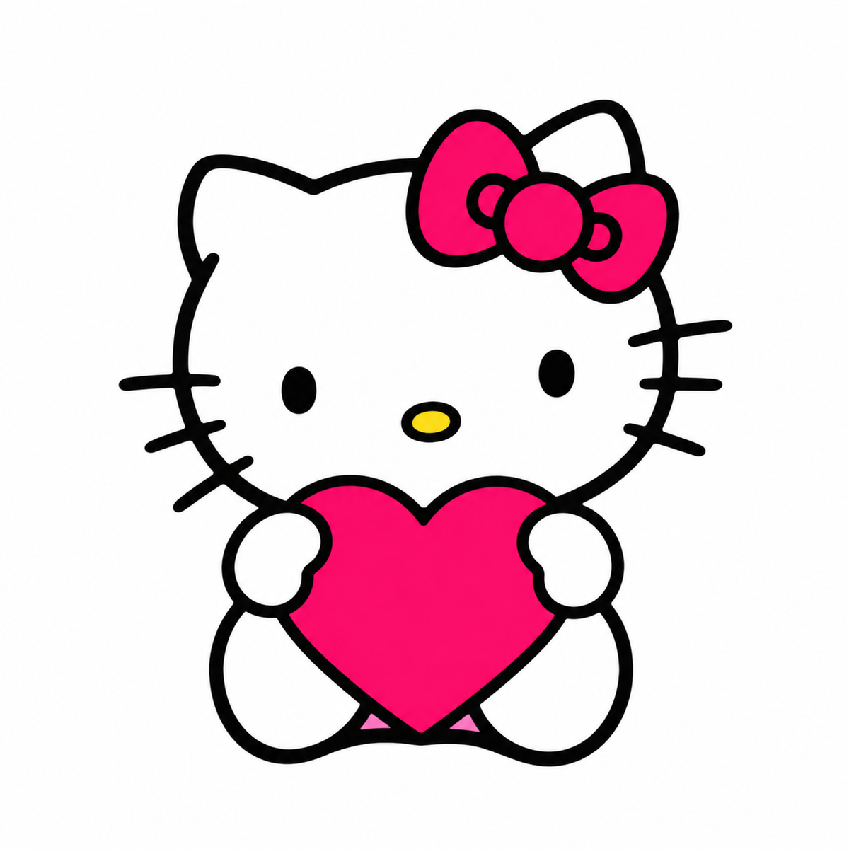 Pink Heart Character Edible Wafers