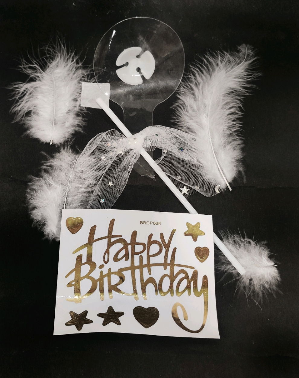 Confetti Baloon Happy birthday topper
