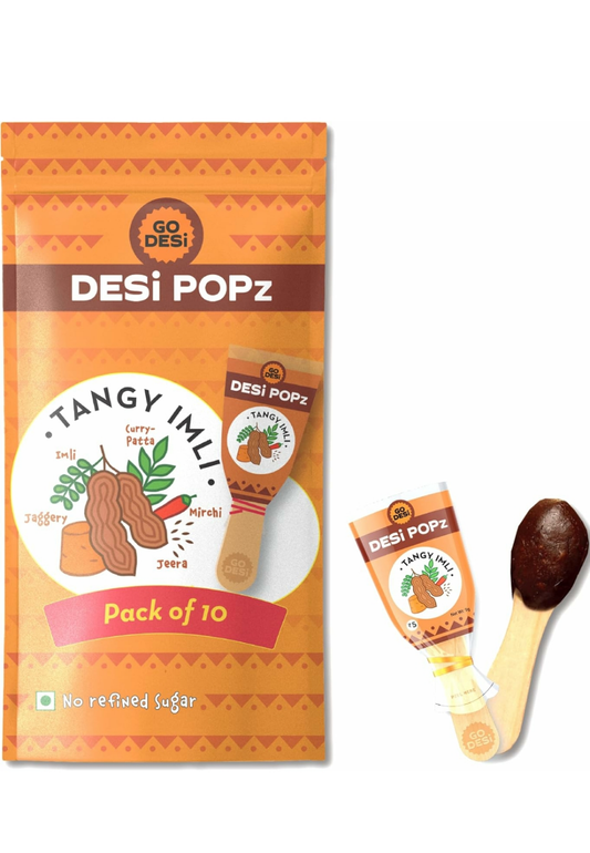 GO DESi Imli Pop Tamarind & Jaggery Candy (10 Piece) , 80g