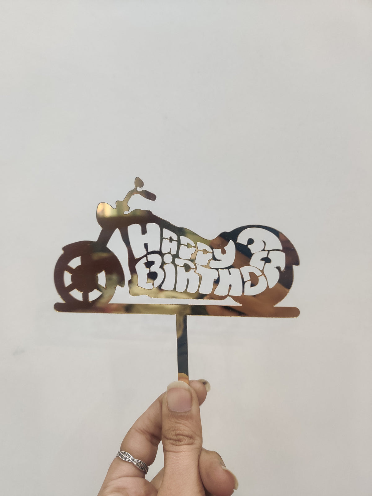 Bike Happy Birthday Acrylic Topper