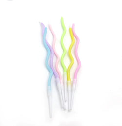 Twisty Pastel Color stick Candle Pack of 6