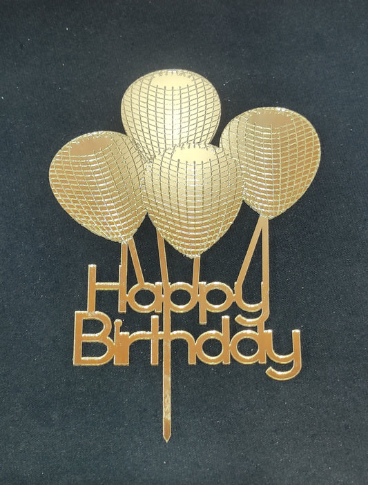 Balloon Birthday Acrylic Topper 5 inch