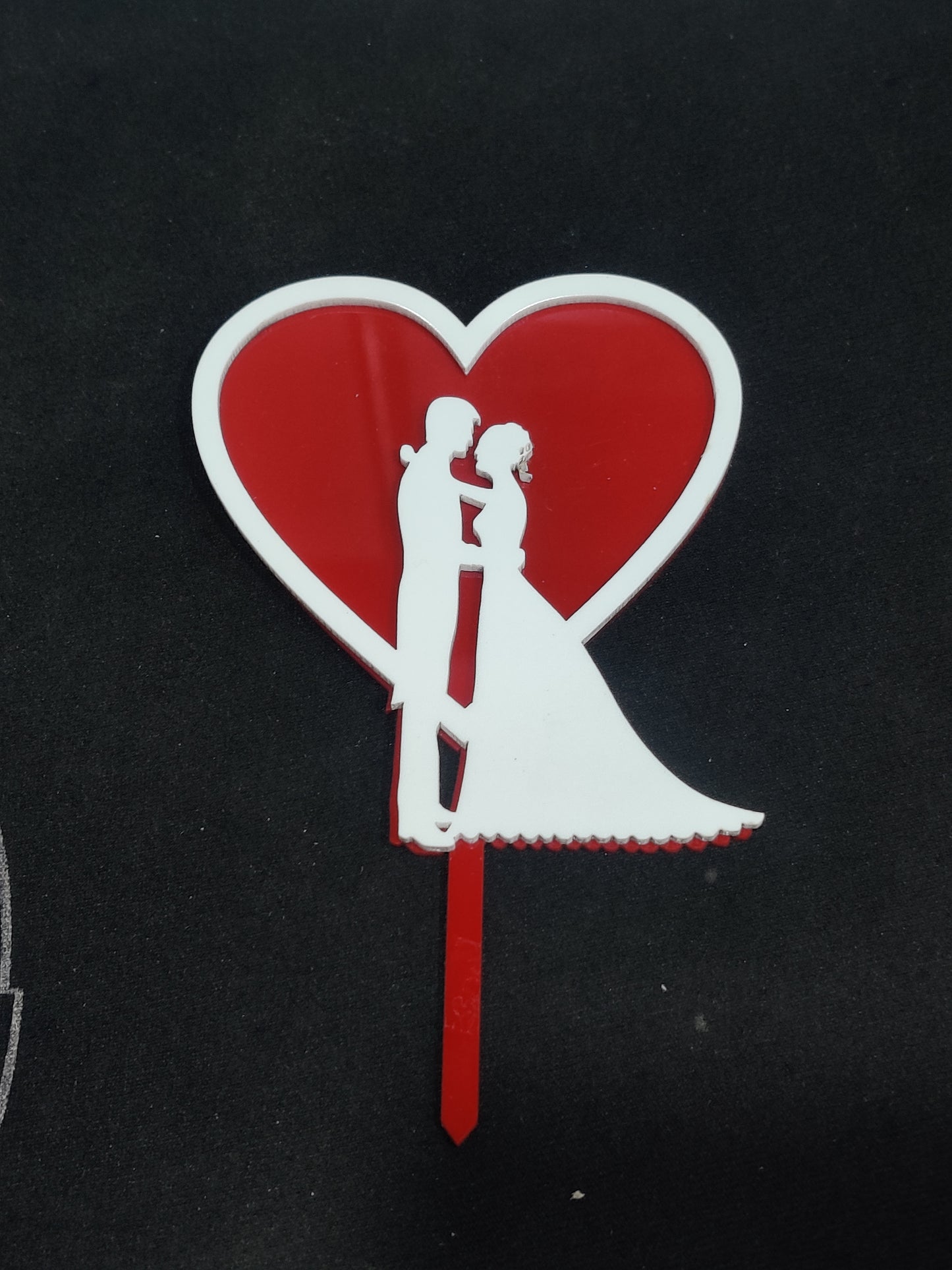 Dual Tone Couple Acrylic Topper 5 inch