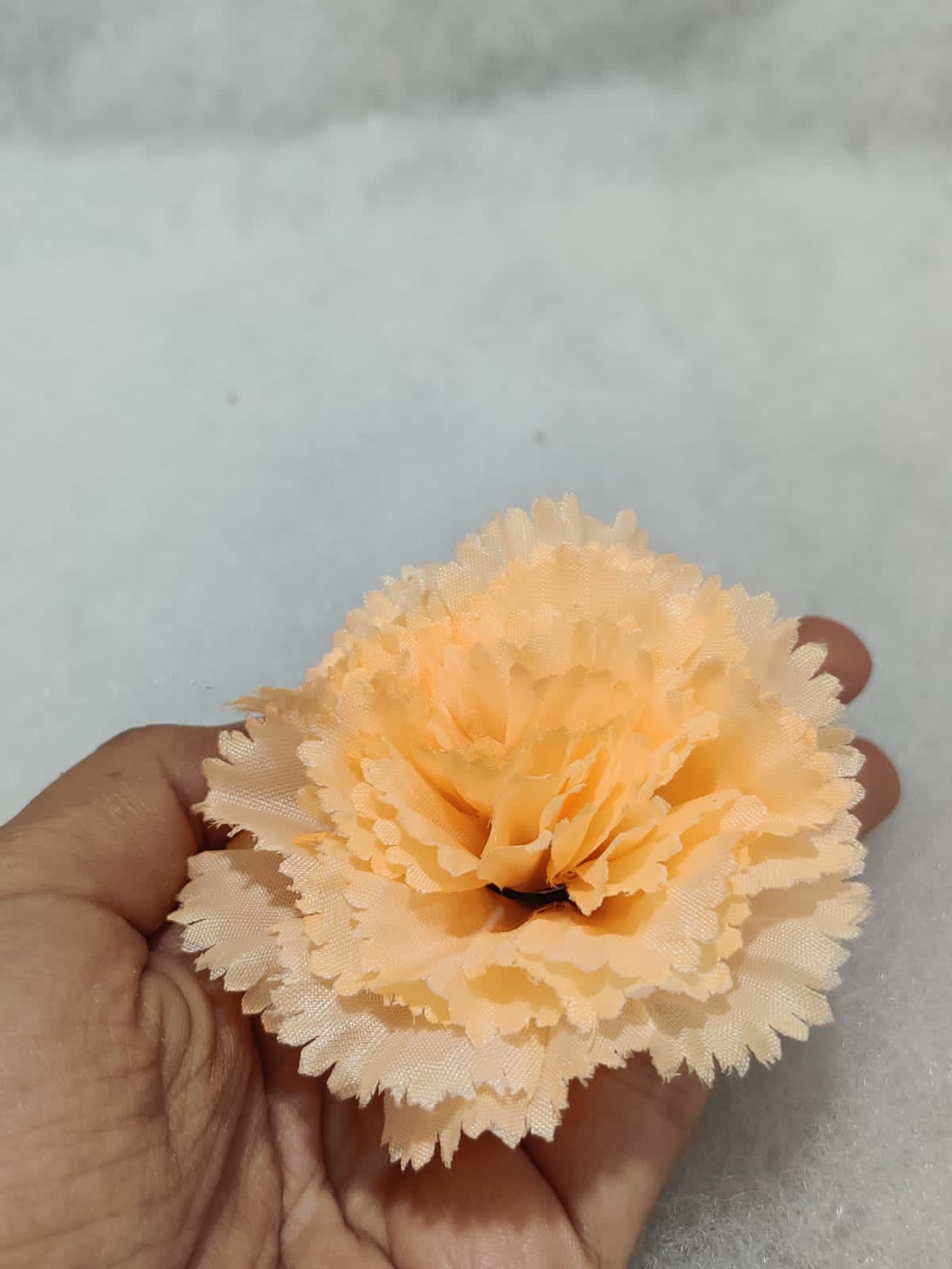 Peach Carnation Artificial Flower pack of 3