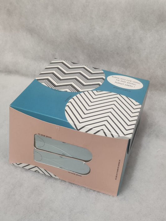 1 Pound Cake Box with 4 plates and 4 Spoon size - 8x8x5