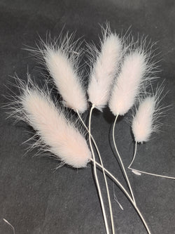Pastel pink bunny tail pack of 5