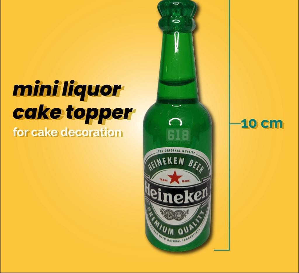 Heineken miniature bottle of cake deco