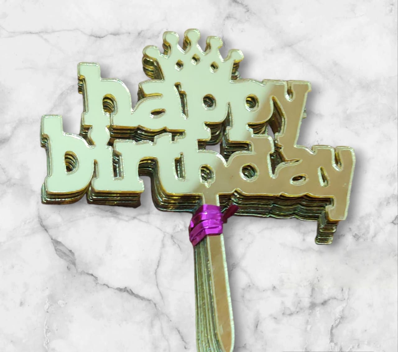 Happy Birthday 3 inch Topper pack of 10