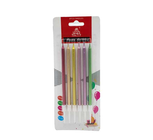 Multicolour Candle pack of 6