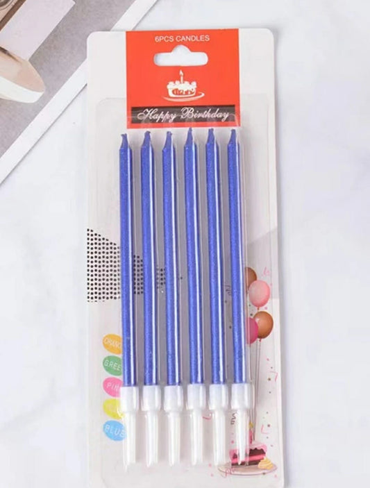 Blue Candle pack of 6