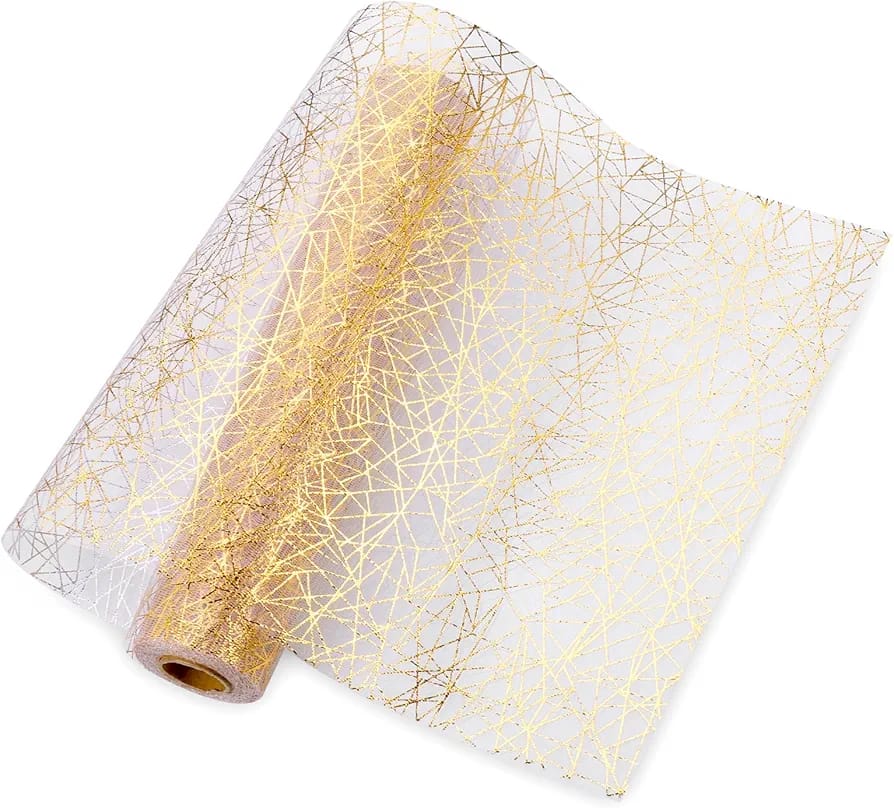 Flower packaging Golden  Net approx 5 Metre, width- 21 inch