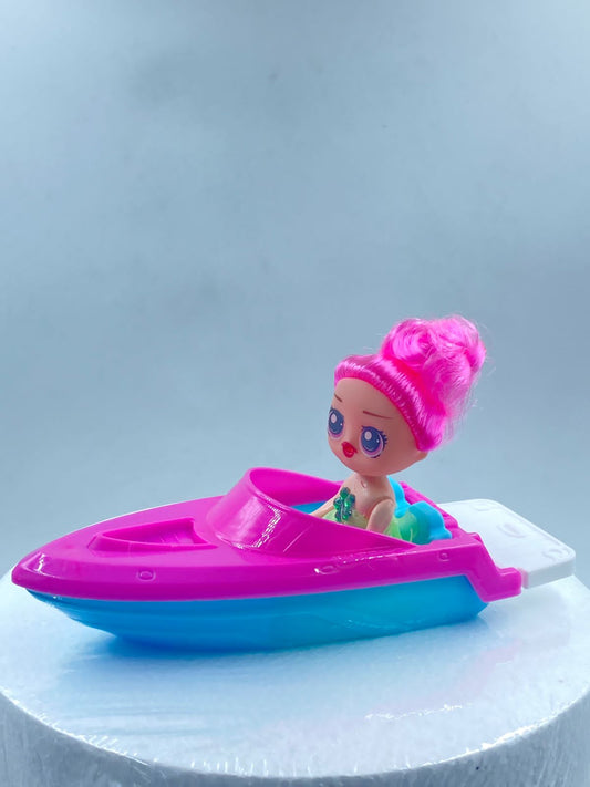 Boat toy topper with doll (Random doll)