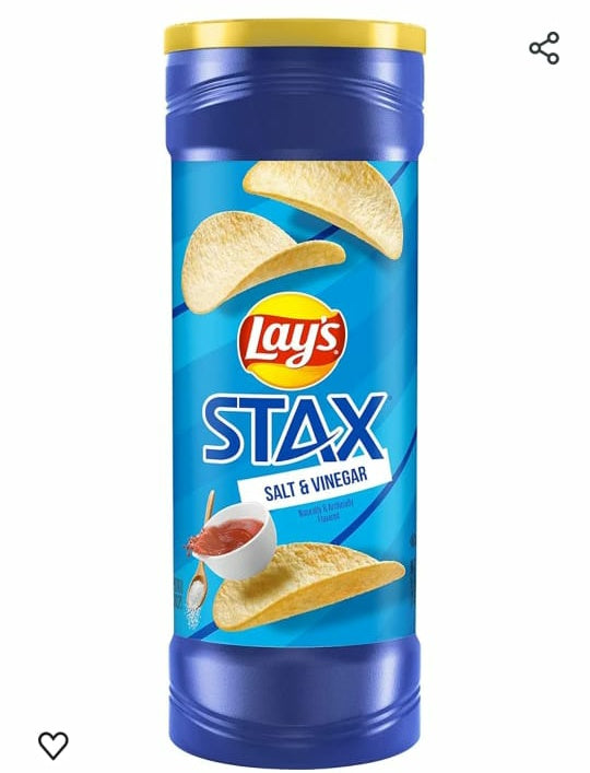 Lay's stax salt& vinegar 155.9g