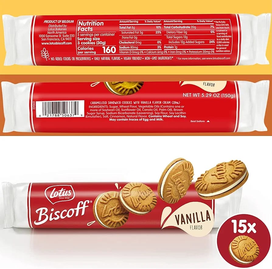 Lotus Biscoff vanila flavour 150g