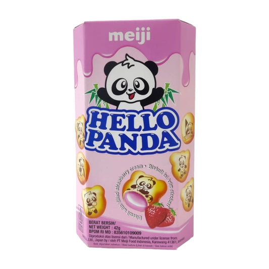 Hello panda biscuit with cream filled strawberry cream 42g