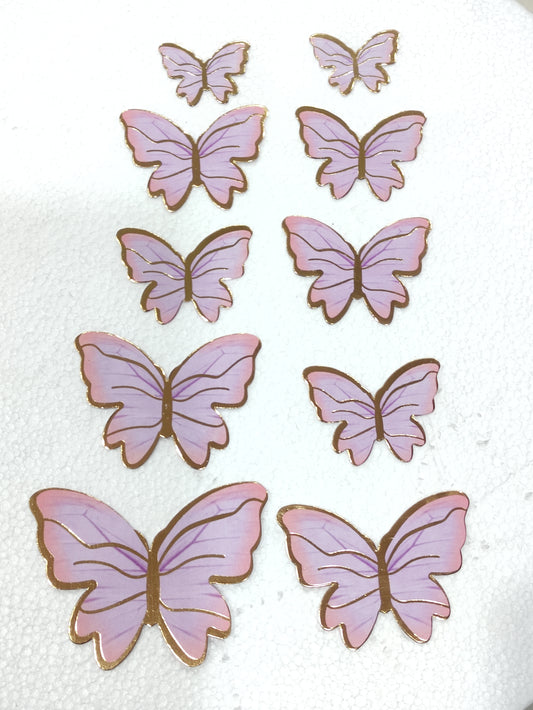 Pink butterfly pack of 10