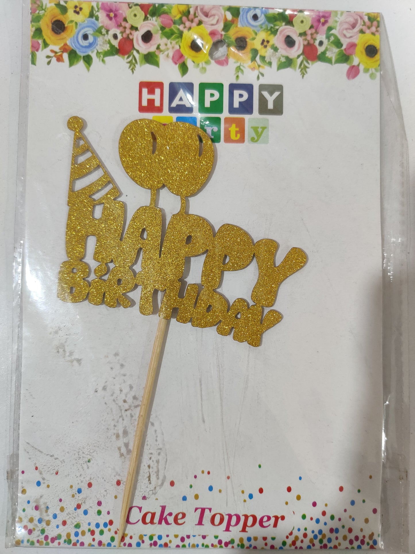 Happy birthday 5 inch Glitter Cake Topper