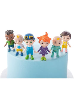 CoComelon Family and Friends Mini Figures Cake Topper set of 6