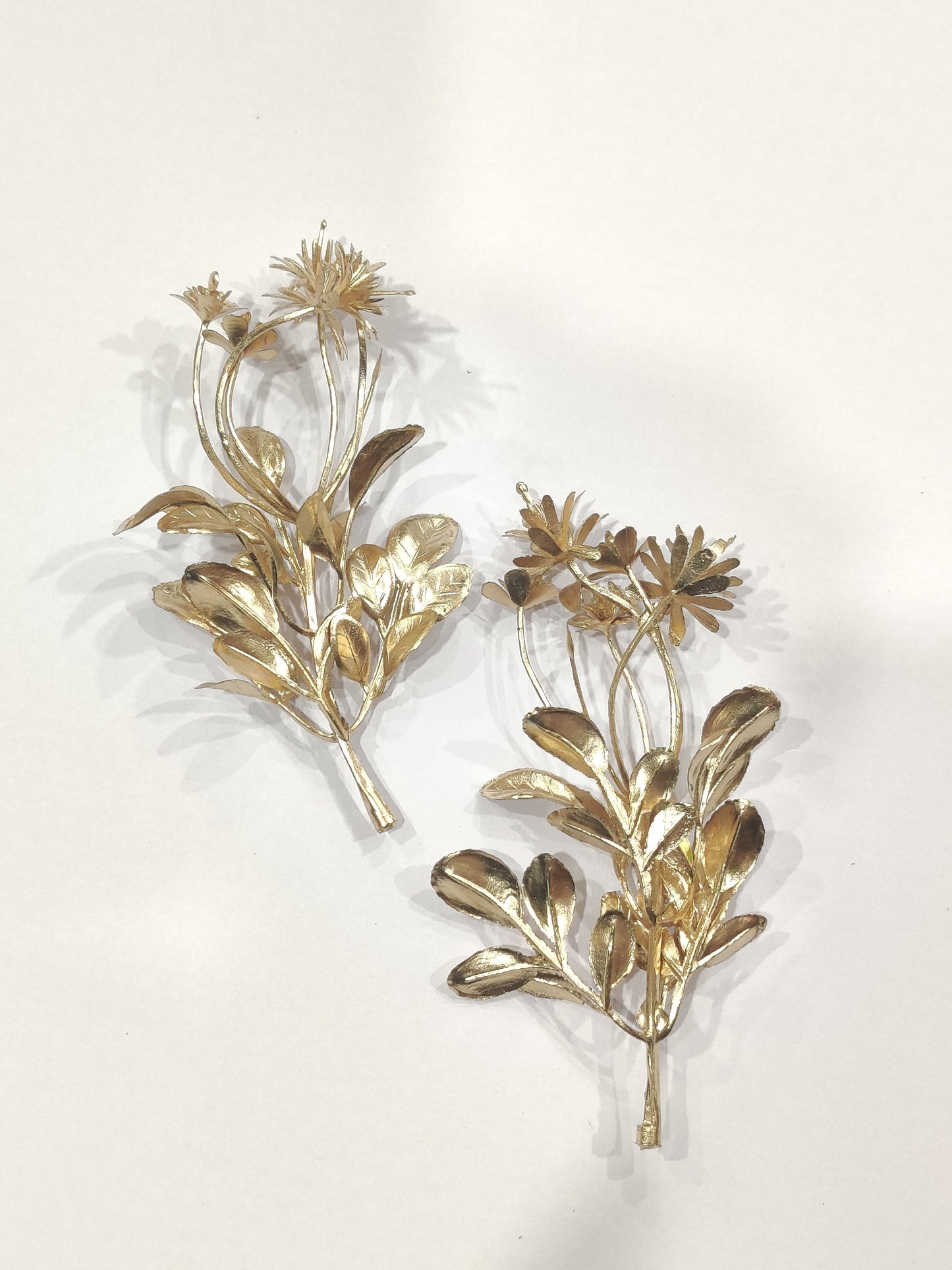 Metalic Golden Leaf Cake Topper