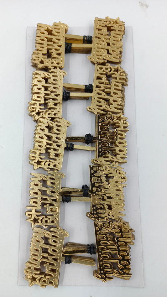 Happy Topper Acrylic Topper Pack of 100 size approx 2 inch