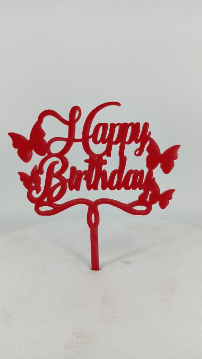 Acrylic Happy Birthday Cake Topper
