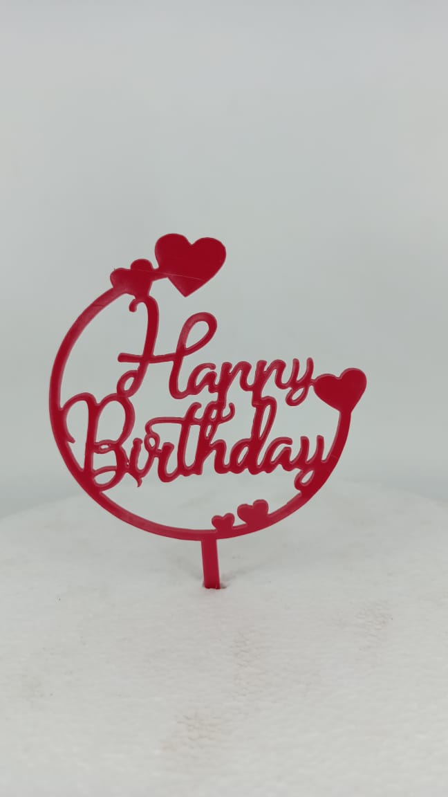 Acrylic Happy Birthday Cake Topper