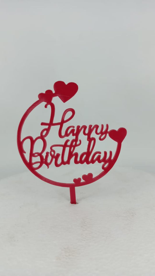 Acrylic Happy Birthday Cake Topper