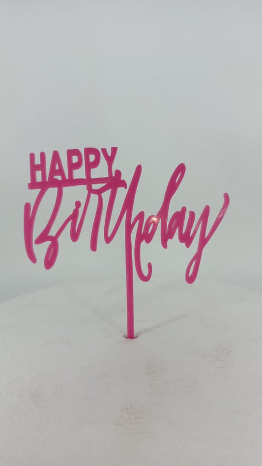 Acrylic Happy Birthday Cake Topper