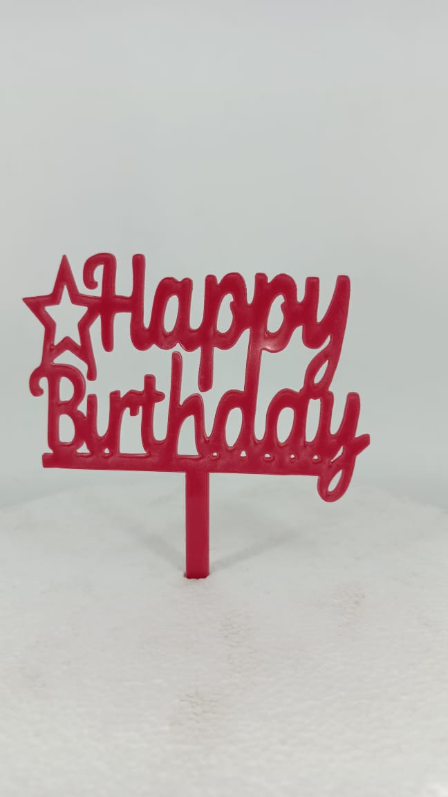 Acrylic Happy Birthday Cake Topper