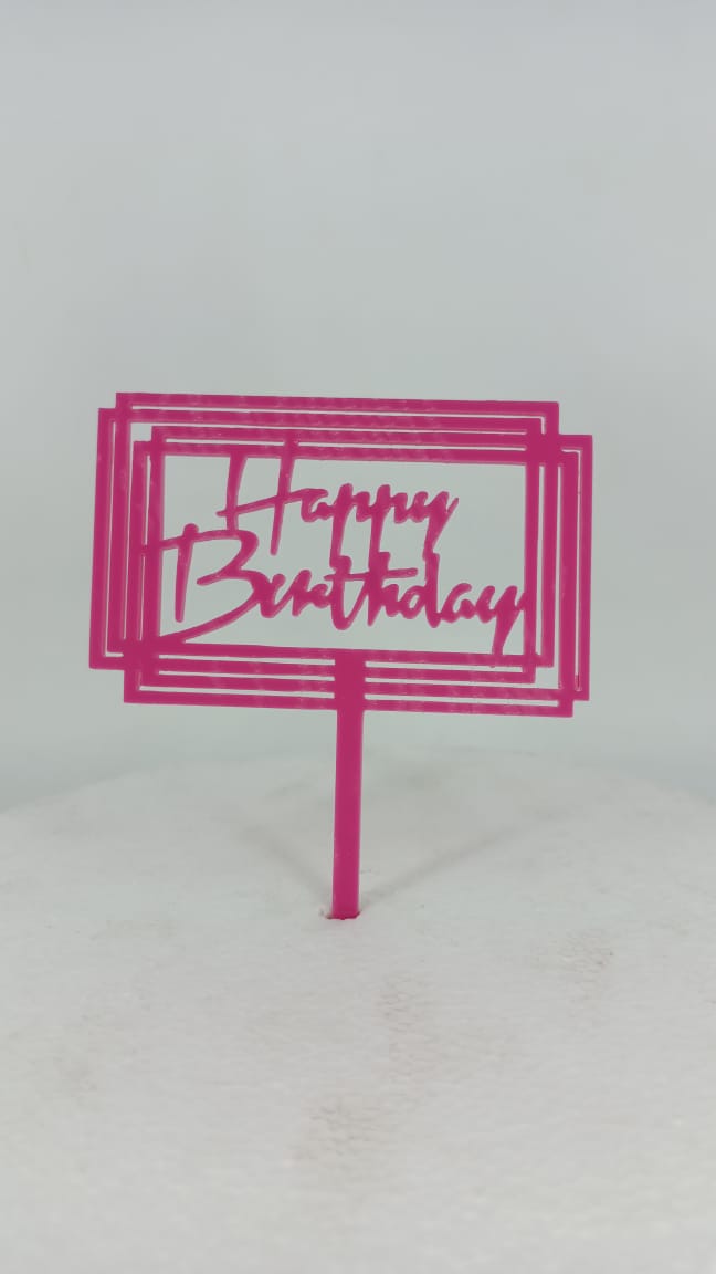 Acrylic Happy Birthday Cake Topper