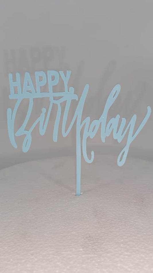 Acrylic Happy Birthday Cake Topper
