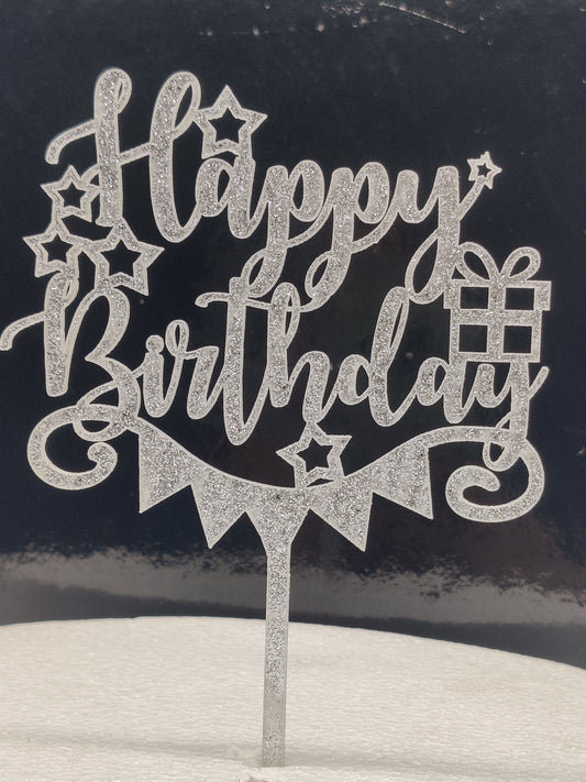 Acrylic Happy Birthday Cake Topper