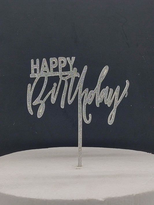Acrylic Happy Birthday Cake Topper