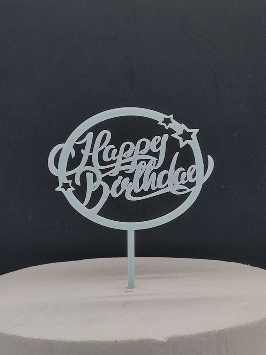 Acrylic Happy Birthday Cake Topper