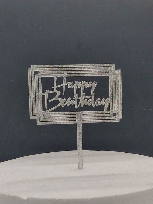 Acrylic Happy Birthday Cake Topper