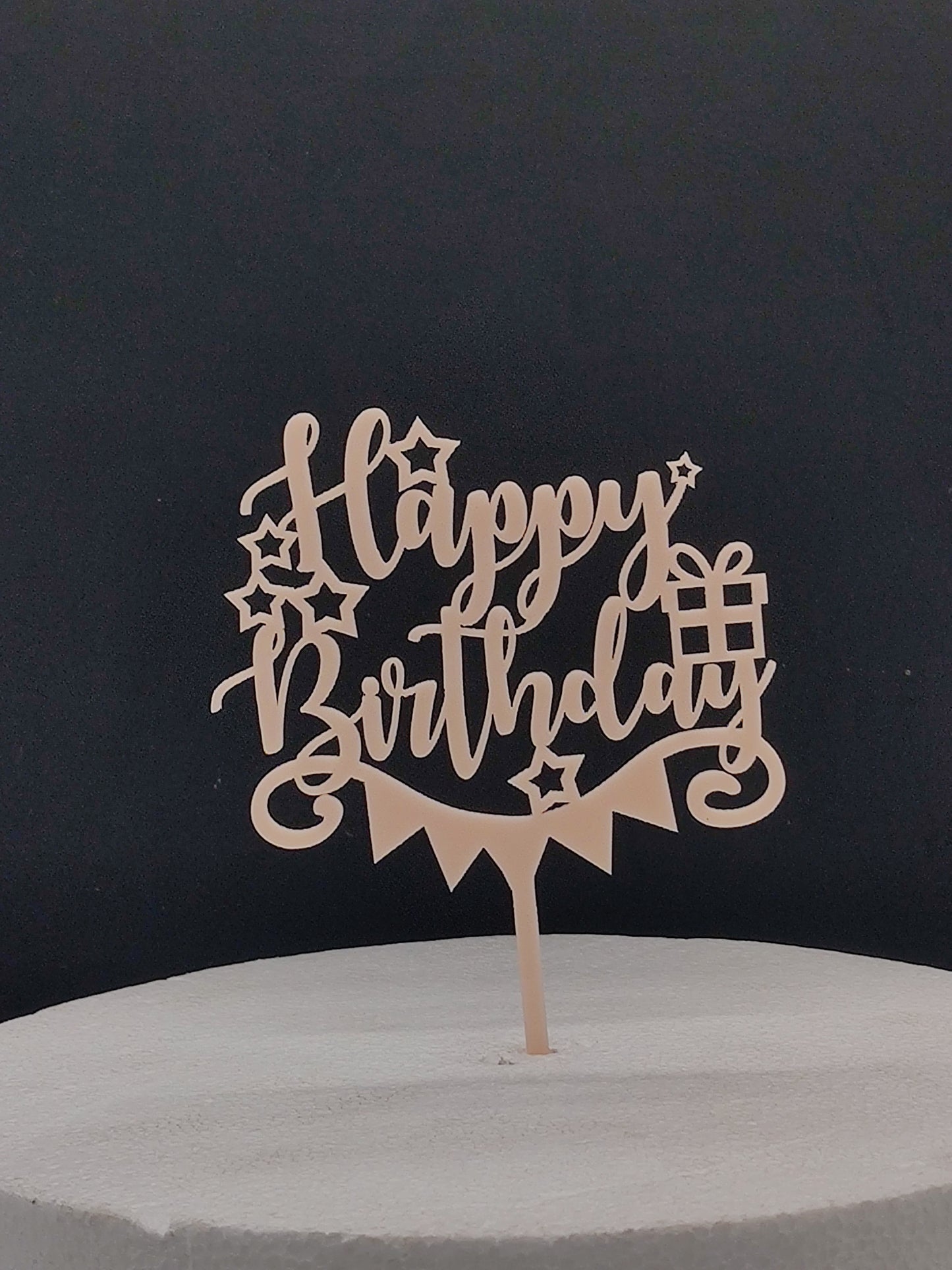 Acrylic Happy Birthday Cake Topper