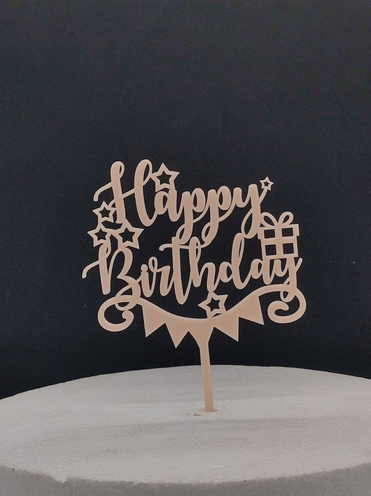 Acrylic Happy Birthday Cake Topper