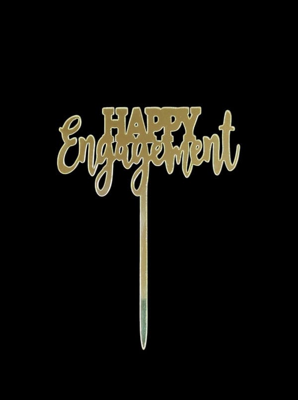 Economic Acrylic 5 inch Happy Engagement Acrylic Topper pack of 5