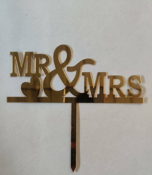 Economic Acrylic 5 inch Mr&Mrs Acrylic Topper pack of 5
