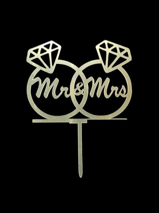 Economic Acrylic 5 inch Mr&Mrs Acrylic Topper pack of 5