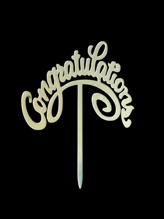 Economic Acrylic 5 inch Congratulations Topper Pack Of 5